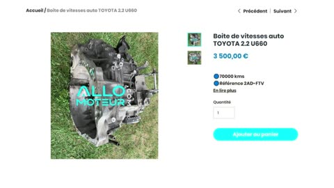 ALLOMOTEUR.COM - Boite de vitesses auto TOYOTA 2.2 U660