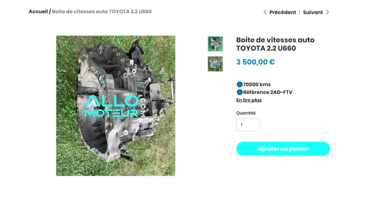 ALLOMOTEUR.COM - Boite de vitesses auto TOYOTA 2.2 U660