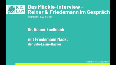 ICIC 7.7.23...Das Mäckle Interview Reiner & Friedemann im gespräch!