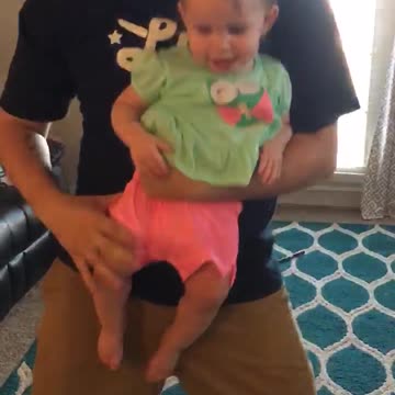 Toddler dances with daddy!