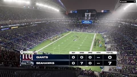 Madden 25 Online Head To Head Seahawks versus Giants Complete Game