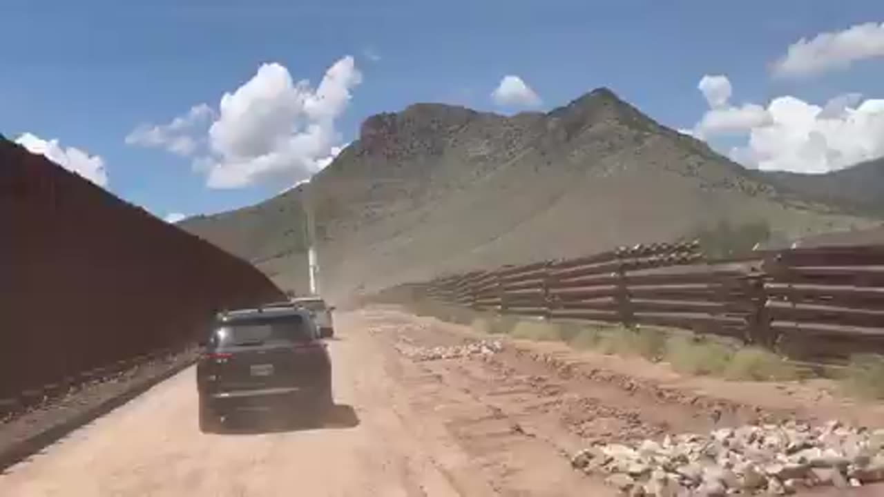 Trump makes an appearance at the border separating the United States and Mexico