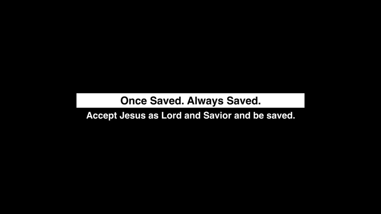 Do you trust in Jesus alone for your salvation...???