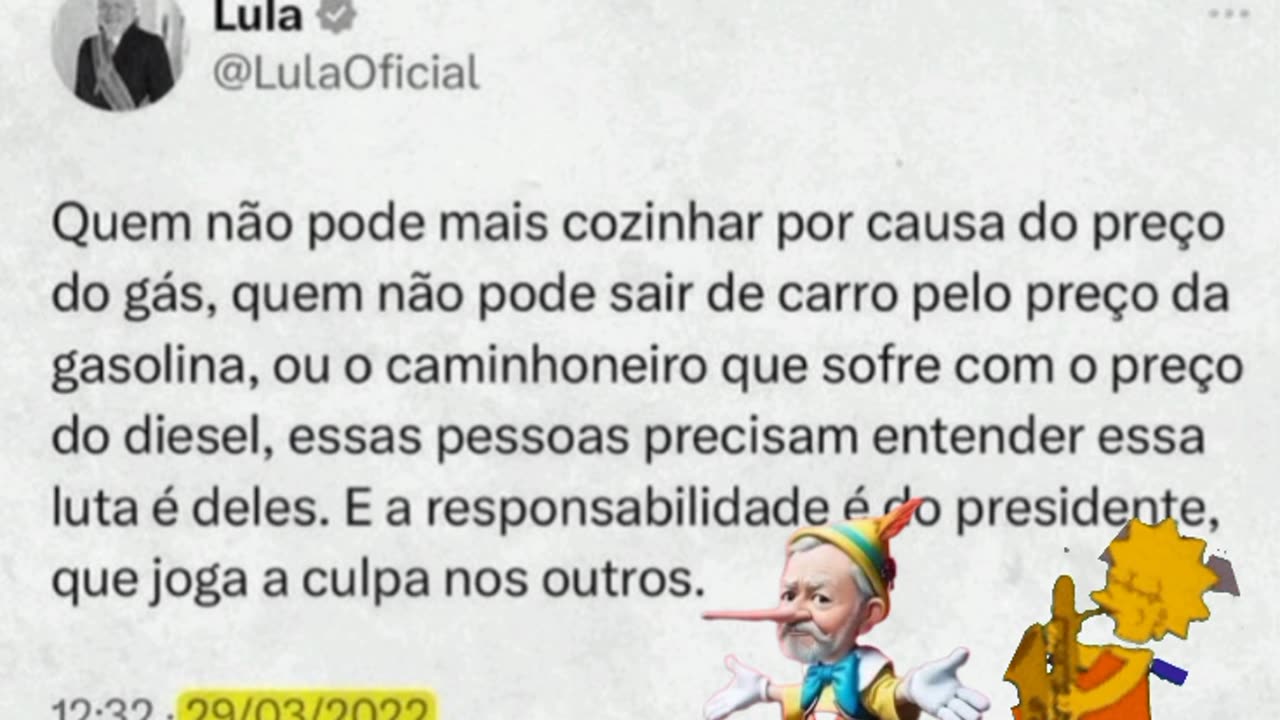 Luladrão: Combustível caro é culpa do presidente