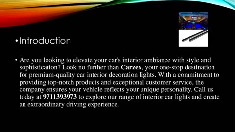 Buy Car Interior Decoration Lights Online - Carzex | 9711393973