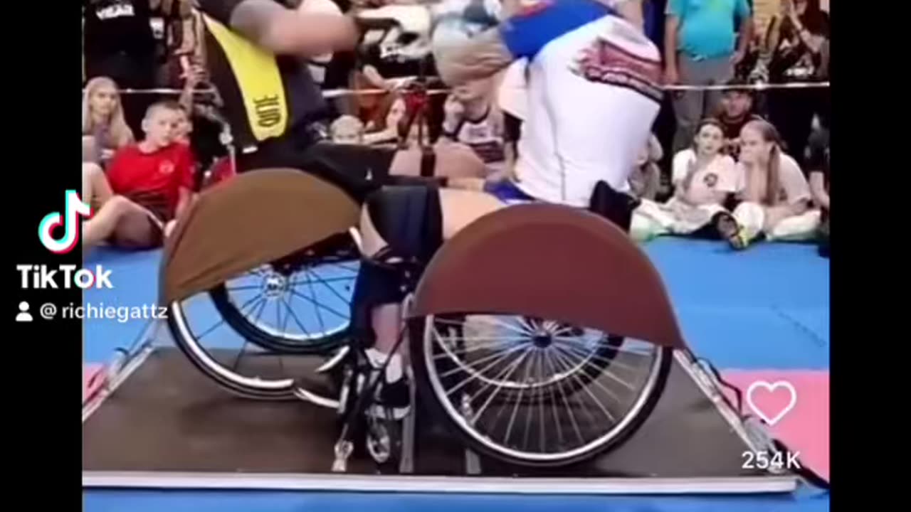 the kid keeps yelling them to throw some kicks