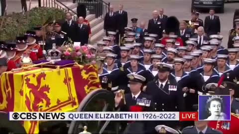 Queen Elizabeth's coffin is carried to Westminster Abbey in 16-minute procession