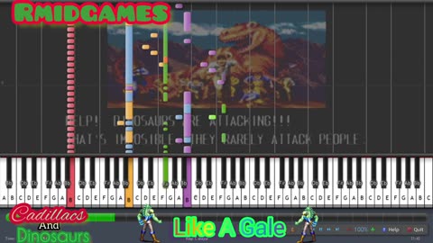 Cadillacs And Dinosaurs - Like A Gale ~ Piano ( Midi )