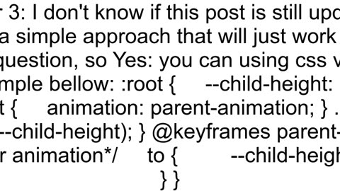 Can a property of a child element be set in a keyframe