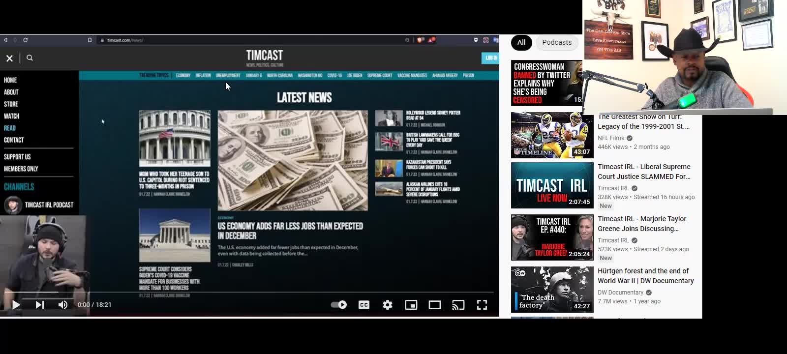 Tim Pool gets swatted live on air, while Marjorie Taylor Greene receives death threats.