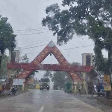 Rainy day traveling, Zamboanga Sibugay Arch in Brgy Gatas, Zamboanga del Norte.