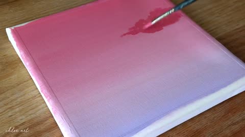Acrylic painting | Pink Cloud Painting | Painting Tutorial for beginners