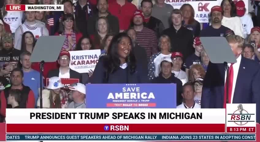 President Trump's Michigan Rally - Kristina Karamo