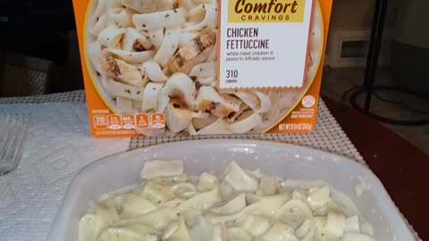 Eating Lean Cuisine Chicken Fettuccine, Dbn, MI, 4/10/24