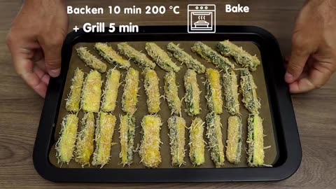 No oil and no frying! A simple and delicious zucchini recipe in the oven!