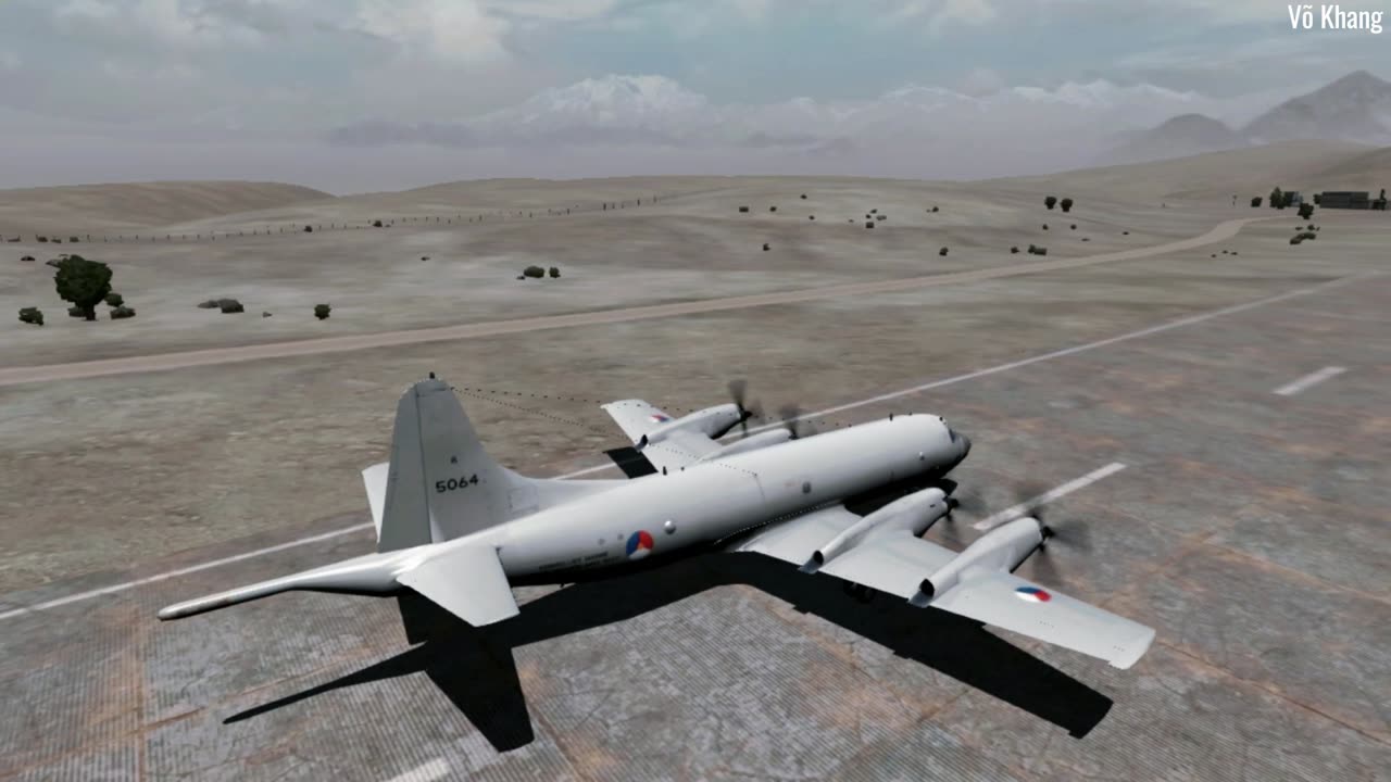 P-3C Orion anti-submarine aircraft flies patrol and reconnaissance of maritime areas