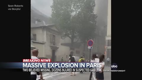 A massive explosion and fire engulfed a building in Paris