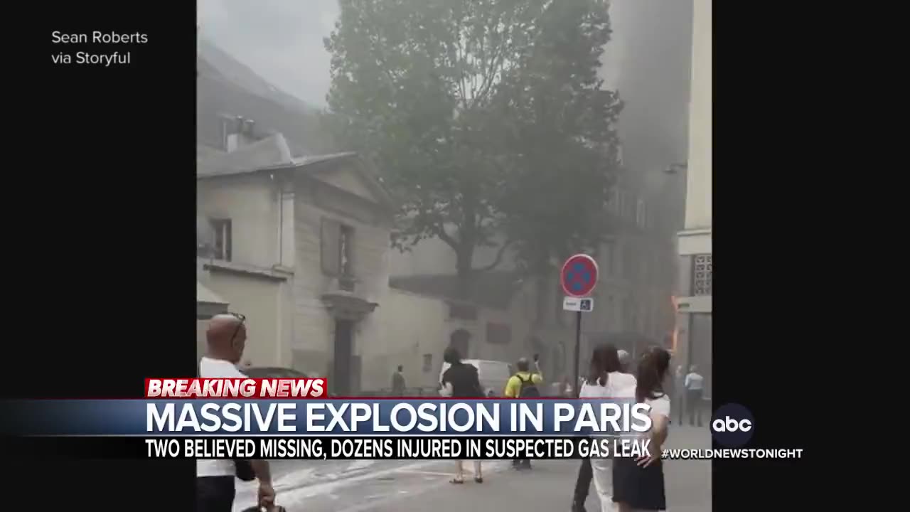 A massive explosion and fire engulfed a building in Paris