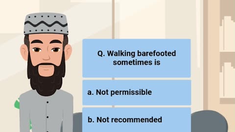 Q. Walking barefooted sometimes is | #hadith #islam #muslim |