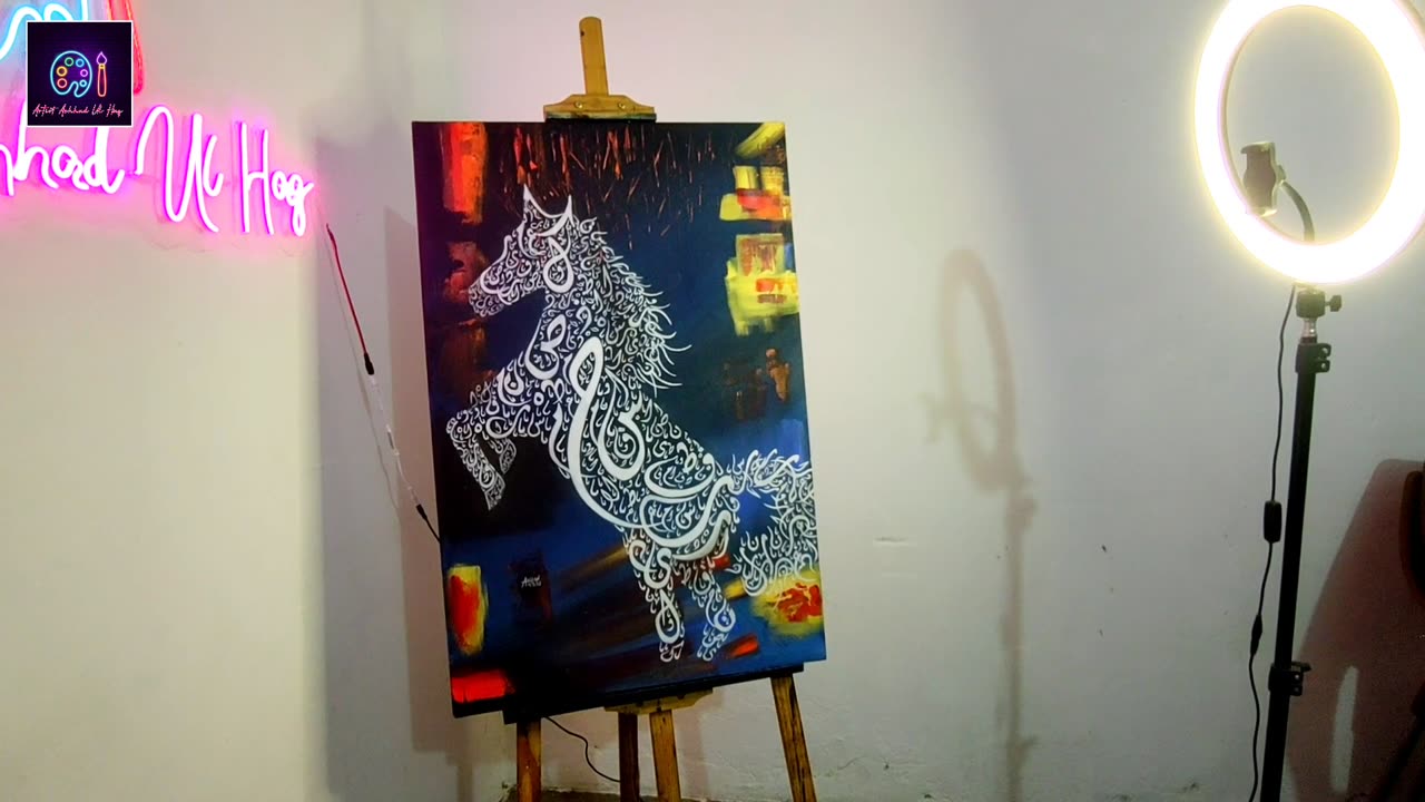 Horse Calligraphy Painting