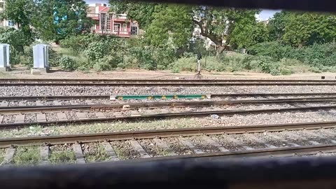 Train journey outside view