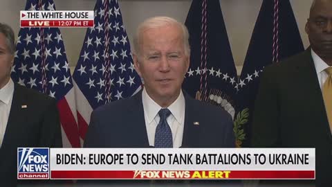 Joe Biden sends 31 Abrams tanks to Ukraine.