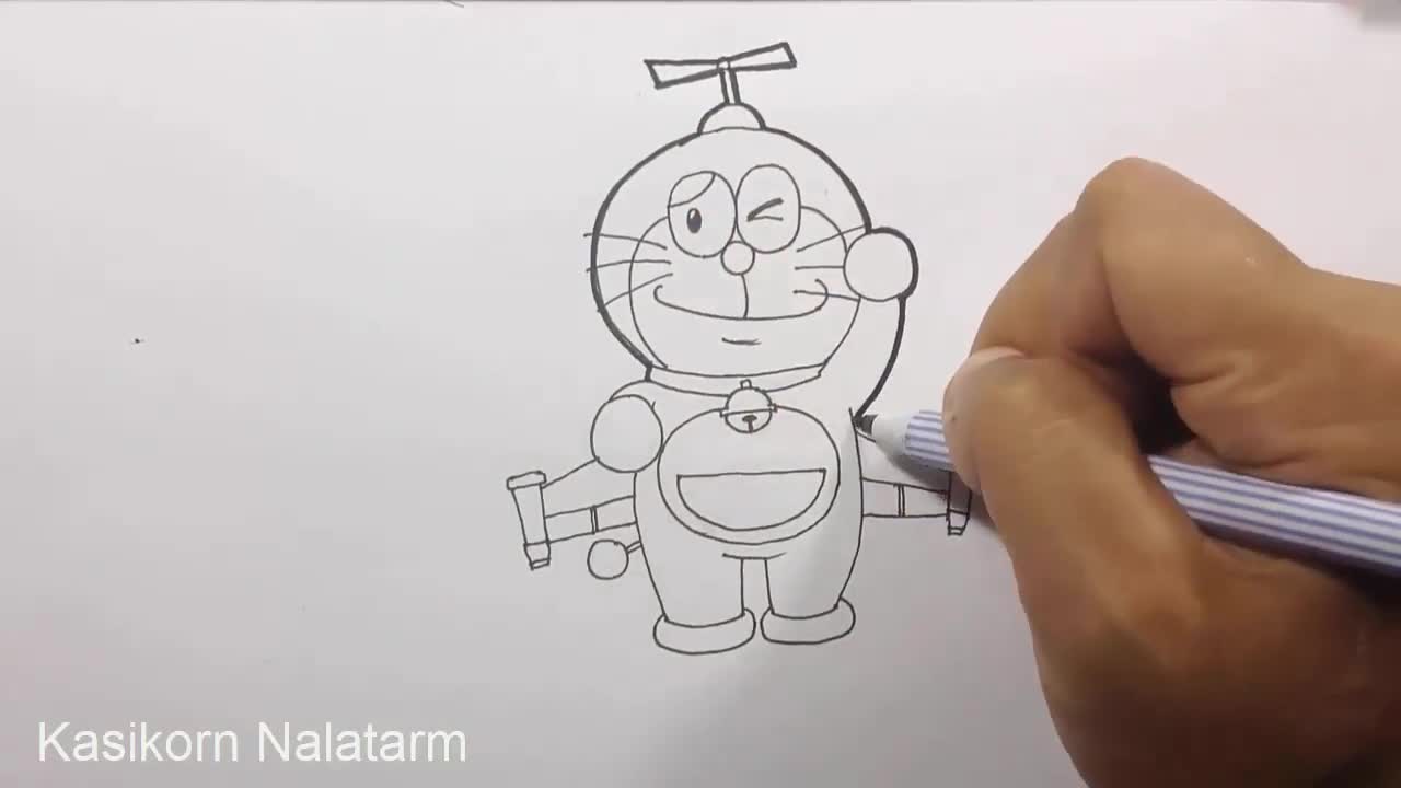 draw doraemon cartoon