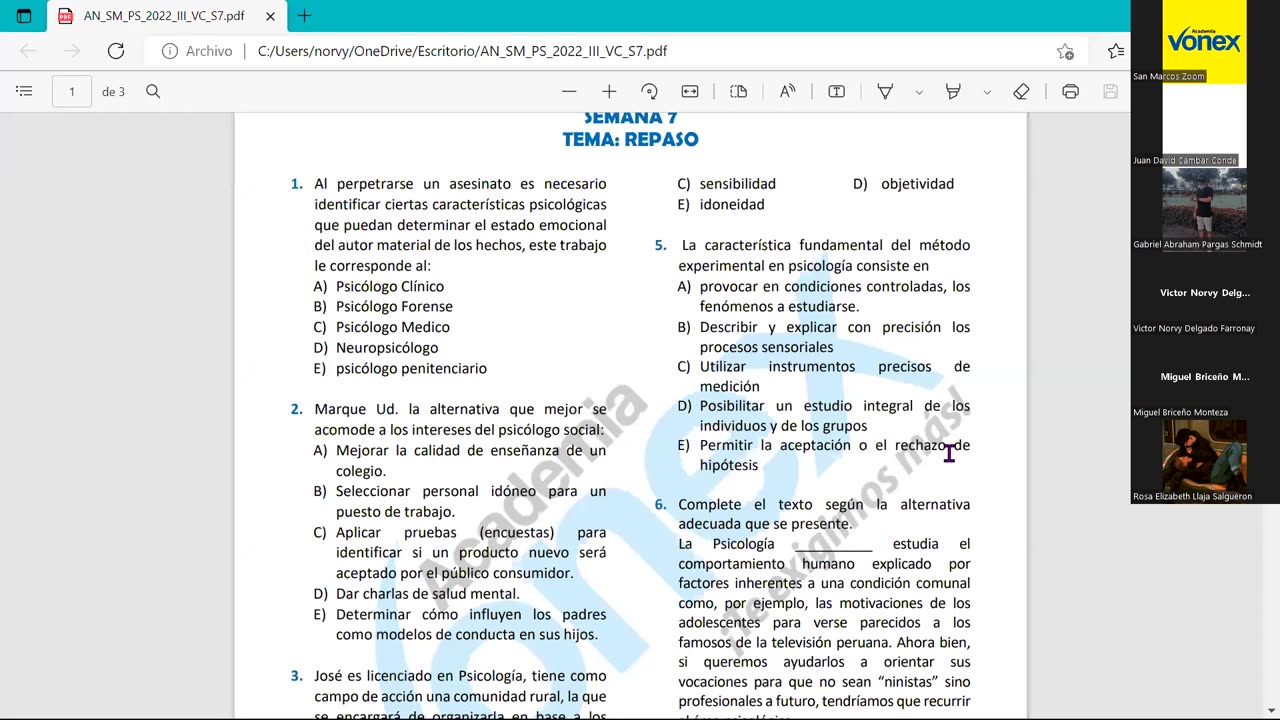 VONEX ANUAL 2022 | Semana 07 | Psicología