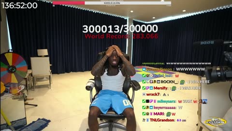 Kai Cenat Breaks 300,000 subscribers and gets emotional