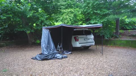 Self driving camping in rainy days is another delicate day, and one can have fun