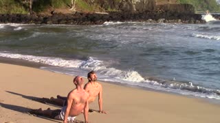 KAUAI ADVENTURES ~ MORNING YOGA ON THE BEACH - May 26th 2015
