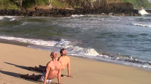 KAUAI ADVENTURES ~ MORNING YOGA ON THE BEACH - May 26th 2015
