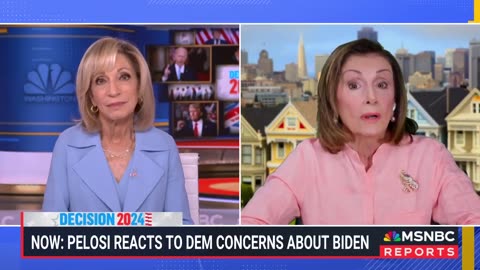 Nancy Pelosi reacts to Democrats concerns about President Biden.