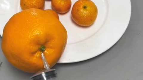 Orange Small to big by the injection