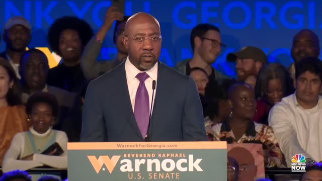 BREAKING: Warnock Celebrates Win Over Walker In Georgia Senate Runoff