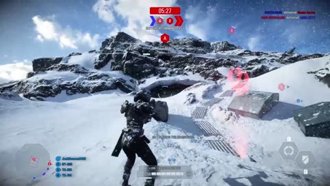 SWBF2 2017: Instant Action Mission (Attack) Galactic Empire Hoth Gameplay