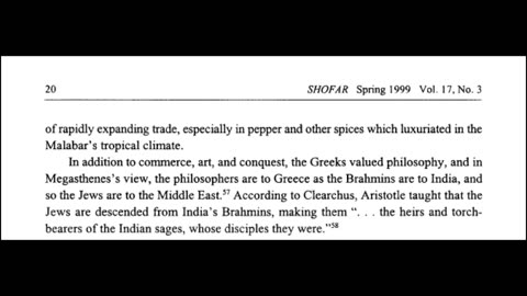 Jews are Descended from India's Brahmins - Aristotle