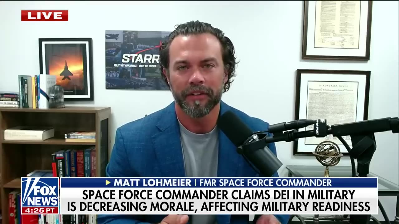 Space Force Cmdr says he was fired after criticizing DEI training in US Military.