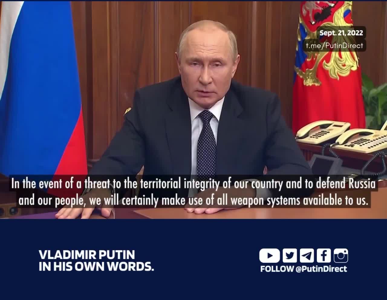 Putin warning the West - No Bluf