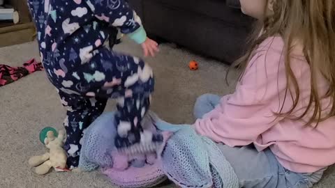 Baby Steals and says "Glasses"