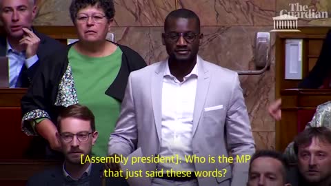 Moment a French lawmaker shouts 'Go back to Africa' during fellow MP's speech