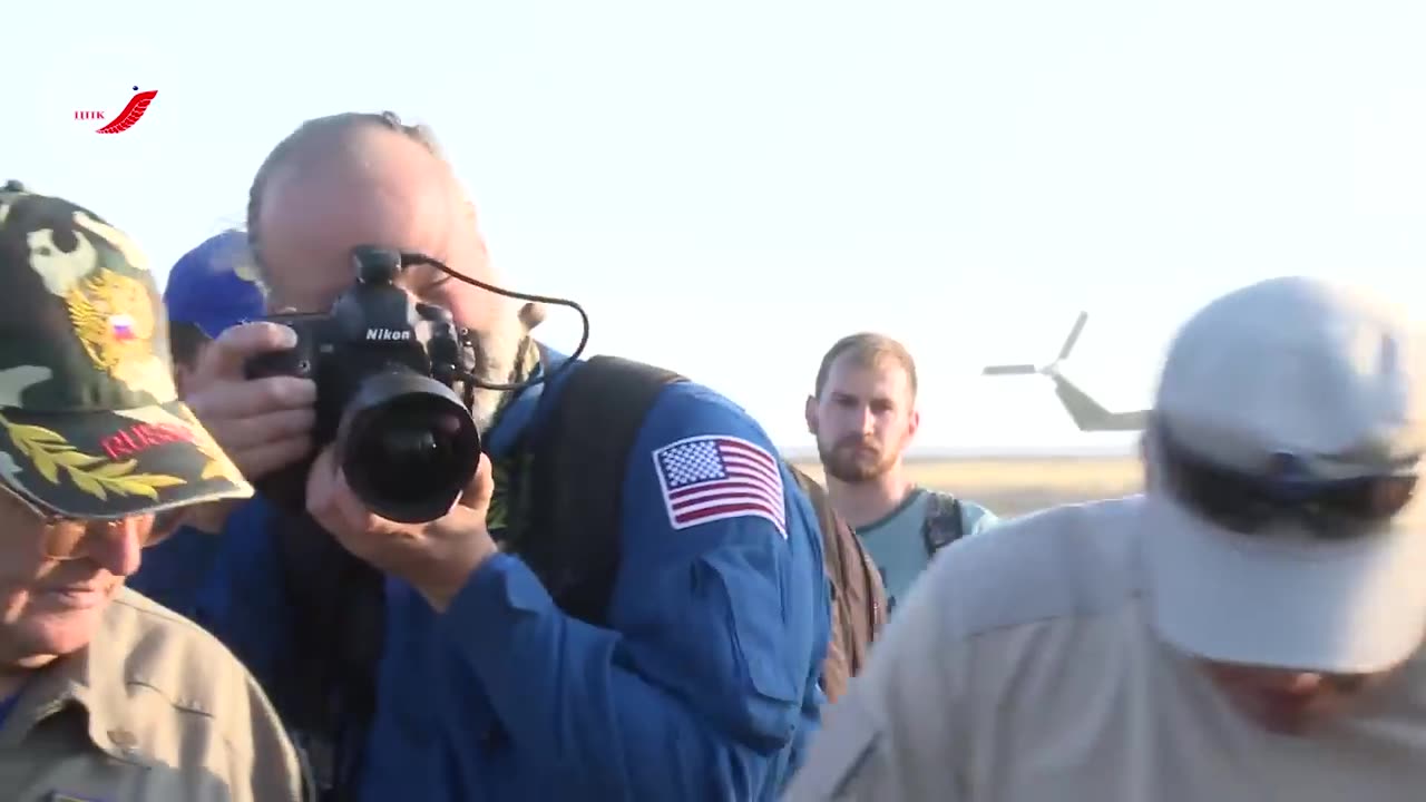 Astronaut landing on Earth