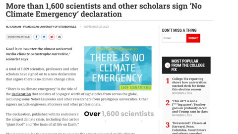 Peer Reviewed Study: Carbon Emissions DO NOT Cause “Global Warming”