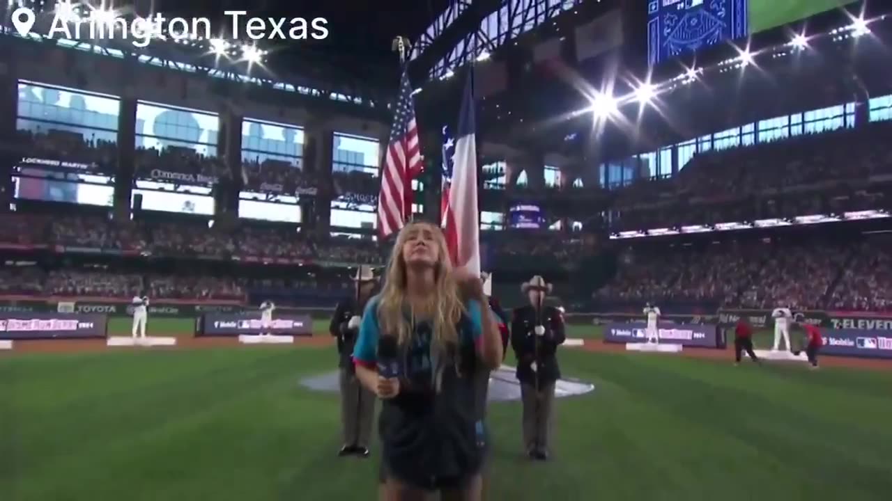 Ingrid Andress performance of the US National Anthem at the MLB Home Run Derby