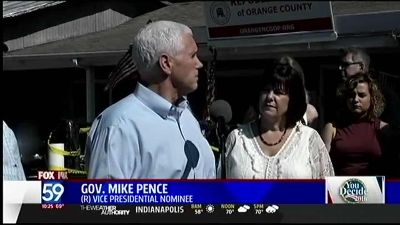 October 18, 2016 - VP Nominee Mike Pence Visits North Carolina, Tours Bombed Out GOP Office