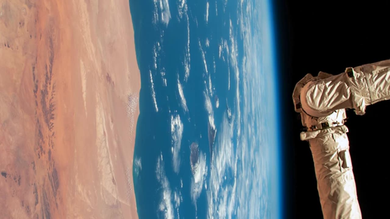 Flying Over A Desert From Space