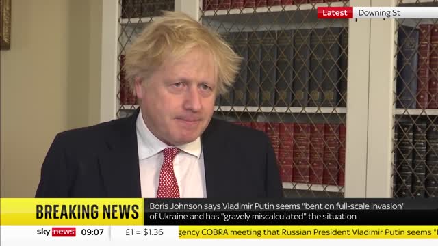 Boris Johnson says Putin is fixed on a 'full-scale invasion- NEWS OF WORLD 🌏