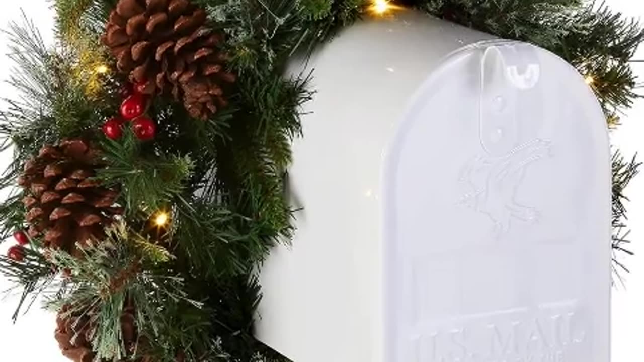 National Tree Company Pre-lit Artificial Christmas Mailbox - Unique Holiday Decor!