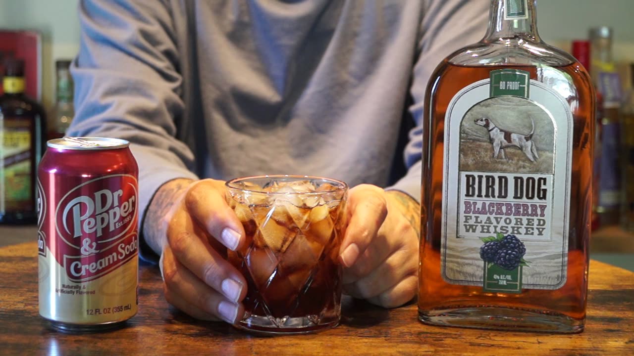 Bird Dog Blackberry Whiskey & Dr Pepper Cream Soda