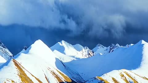 Beautiful scenery of snow mountain